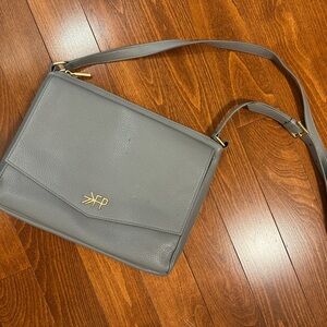 Freshly Picked Grey Vegan Leather Crossbody Shoulder Bag